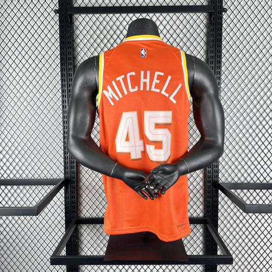 Cleveland Cavaliers Orange City Edition #45 MITCHELL NBA Season Jerseys 2026