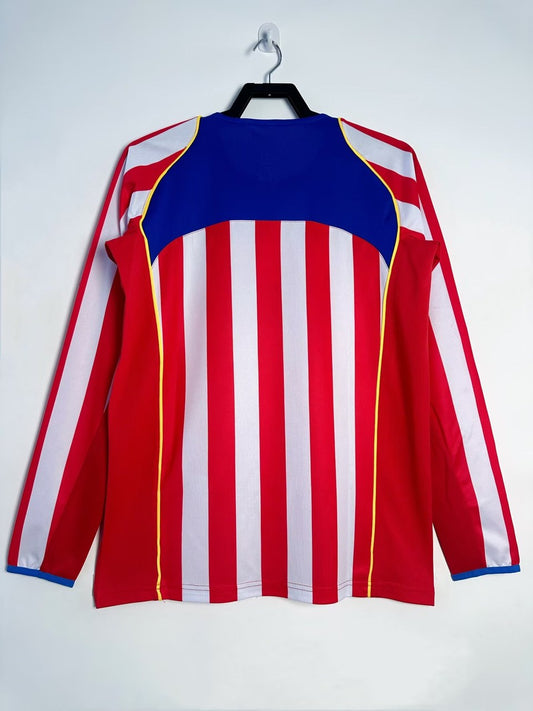 Retro Atletico Madrid Home Long Football Jersey 2004/2005