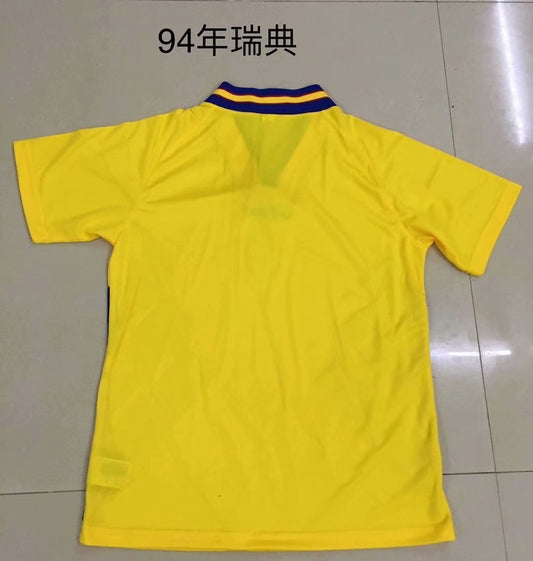 Retro Sweden Home Football Jersey 1994