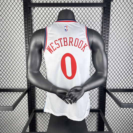 Los Angeles Clippers White #0 WESTBROOK NBA Season Jerseys 2025