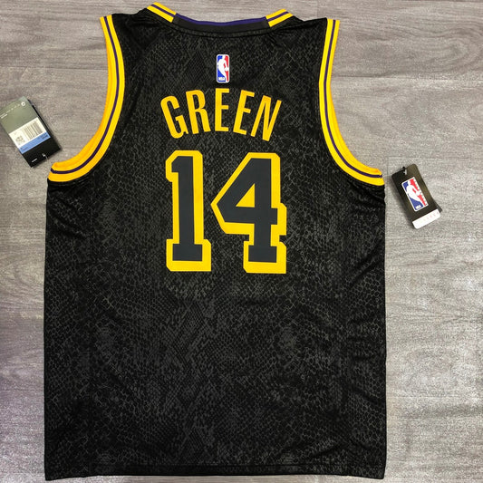 Los Angeles Lakers Black Mamba Great Snake Edition #14 GREEN NBA Season Jerseys