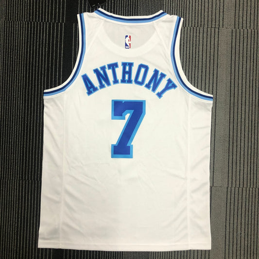 Los Angeles Lakers White Latin Night #7 ANTHONY NBA Season Jerseys