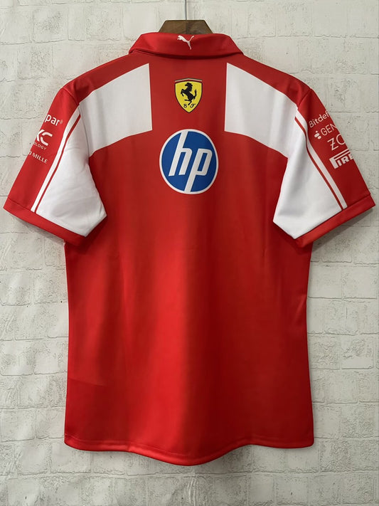 F1 Ferrari Red Polo Short Sleeve Racing Suit 2026