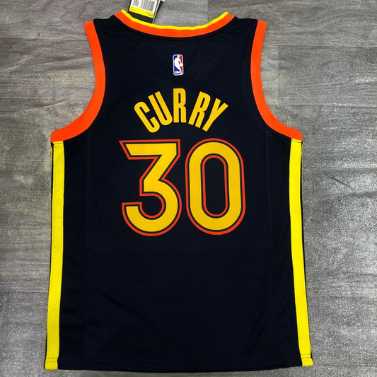 Golden State Warriors V-neck Black City Edition #30 CURRY NBA Season Jerseys 2021