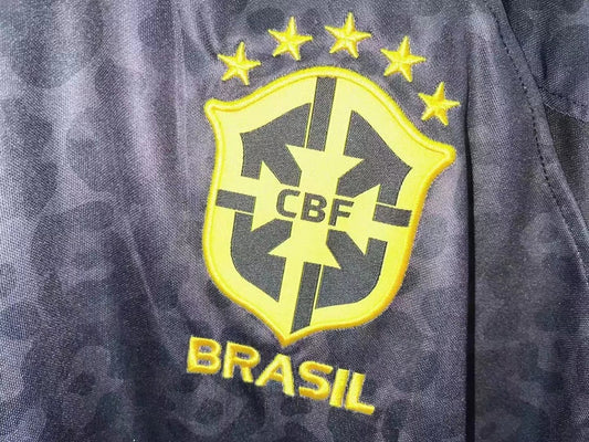 Brazil Black Goalkeeper Fans Football Jersey 2022/2023