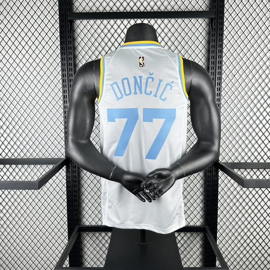 Los Angeles Lakers Retro Edition #77 DONCIC White NBA Jerseys 2023