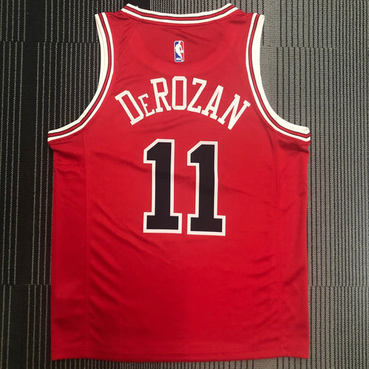 Chicago Bulls Red #11 DEROZAN NBA Season Jerseys
