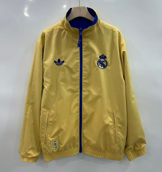 Real Madrid Two-sided Blue Golden Windbreaker 2025/2026
