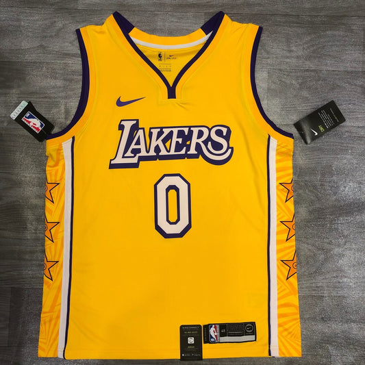 NBA Laker's Retro Yellow V Leads Sucheng City Version No.0 Nixon With Chip