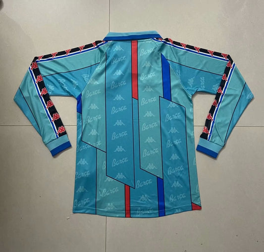 Retro Barcelona Away Long Sleeve Football Jersey 1996/1997