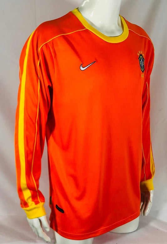 Retro Brazil Goalkeeper Long Sleeve Football Jersey 1998
