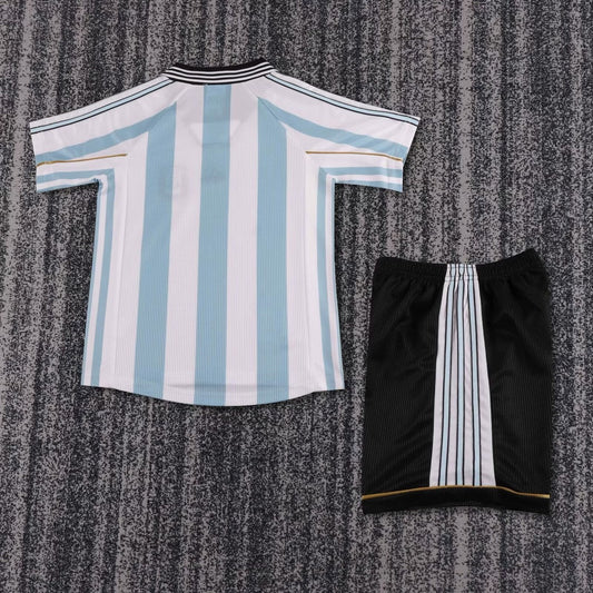 Retro Argentina Home Kids Football Jersey 1998