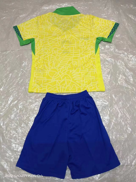 Brazil Home Kids Football Jersey 2024/2025