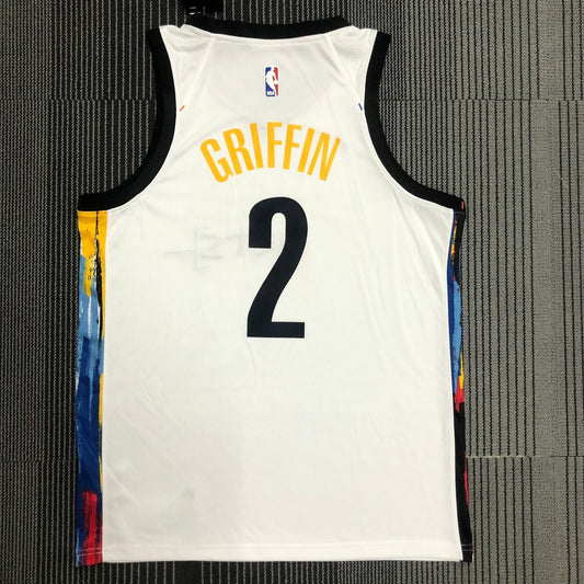 Brooklyn Nets City Edition Graffiti White #2 GIFFIN NBA Season Jerseys 2021