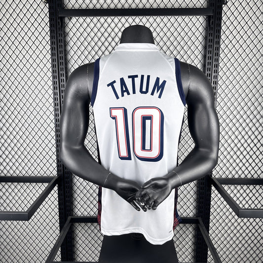 USA Boston Celtics White #10 TATUM NBA Jerseys 2024 Olympic Games