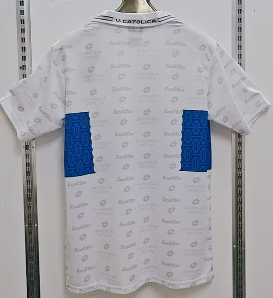 University Chile Home Retro Cotton White Letter Football Jersey