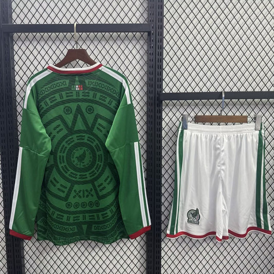 Mexico Home Fans Long Sleeve With Pants Sets Football Jersey 2026/2027