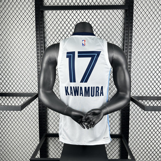 Memphis Grizzlies White #17 KAWAMURA NBA Jerseys 2023
