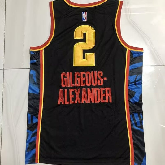 Oklahoma City Thunder Blue City Edition #2 GILGEOUS-ALEXANDER NBA Jerseys