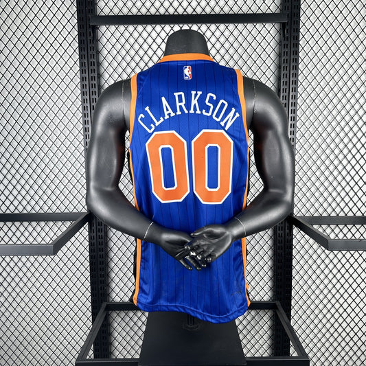 New York Knicks City Edition Blue #00 CLARKSON NBA Jerseys 2024