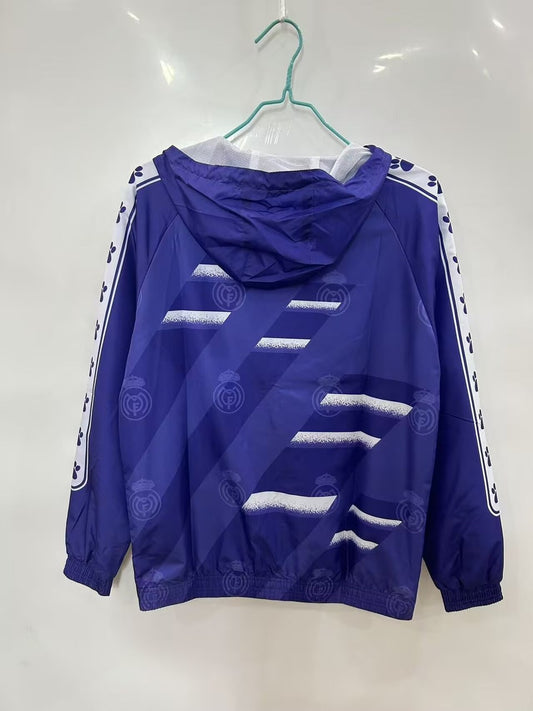Real Madrid Retro Blue Windbreaker Football Jersey 2025/2026