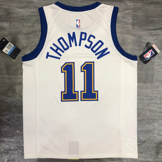 Golden State Warriors White #11 THOMPSON NBA Season Jerseys