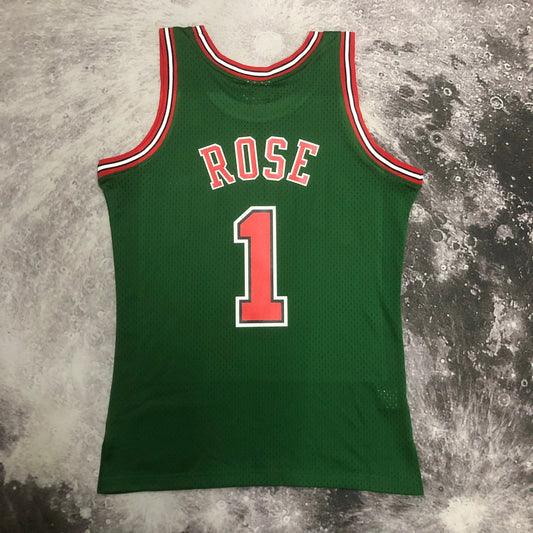 Retro Chicago Bulls Green #1 ROSE NBA Season Jerseys 2008/2009