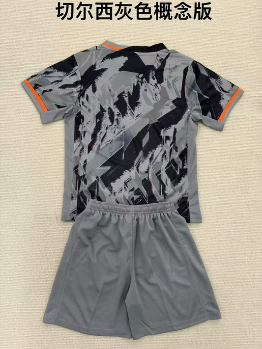 Chelsea Grey Special Edition Fans Football Jersey 2025/2026 (Kids And Man )