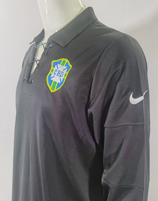 Retro Brazil Special Edition Long Sleeve Football Jersey 2004