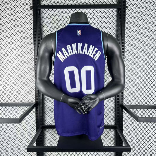 Utah Jazz Purple #00 MARKKANEN NBA Season Jerseys 2026