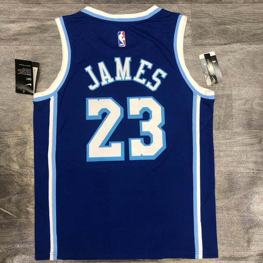 Los Angeles Lakers Blue Latin Night 23 James Round Neck NBA Jerseys 2023