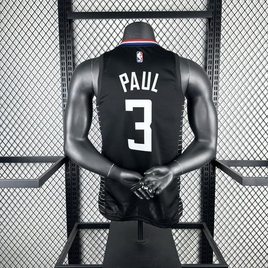 Los Angeles Clippers Black #3 PAUL NBA Season Jerseys
