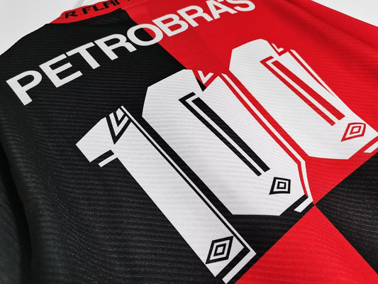Retro Flamenco Home #100 PETROBRAS Football Jersey 1994