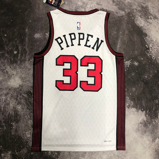Chicago Bulls City Edition White #33 PIPPEN NBA Season Jerseys 2023