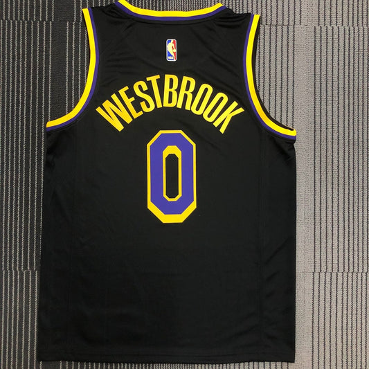 Retro Los Angeles Lakers Black #0 WESTBROOK NBA Season Jerseys 2021