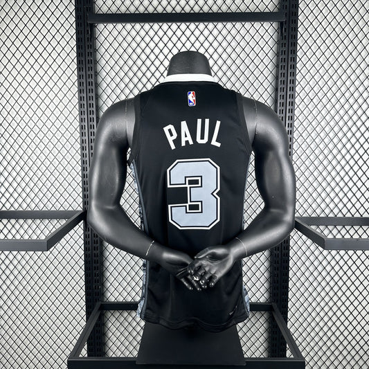 San Antonio Spurs JORDAN Black #3 PAUL NBA Season Jerseys 2023