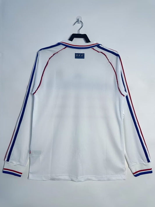 Retro France Away Long Football Jersey 1998