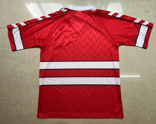 Retro Denmark Home Fans Football Jersey 1988