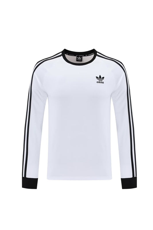 Adidas Clover Long Sleeve T-shirt Black White Blue Fans Football Jersey 2025/2026