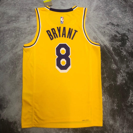 Los Angeles Lakers Kobe #8 BRYANT Yollow Gold Association Edition Swingman NBA Jerseys 2023