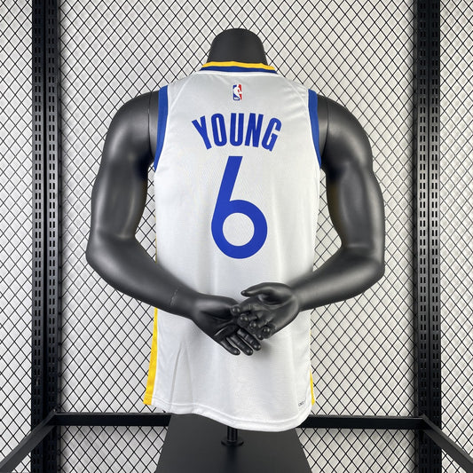Golden State Warriors V-neck White #6 YOUNG NBA Season Jerseys 2023
