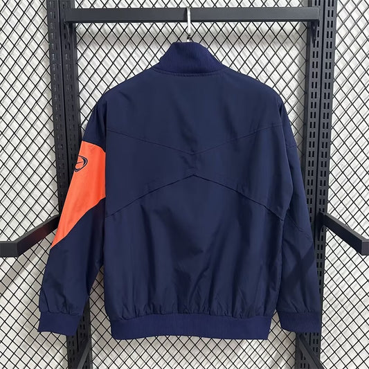 Barcelona Windbreaker Dark Blue Football Jersey 2025/2026
