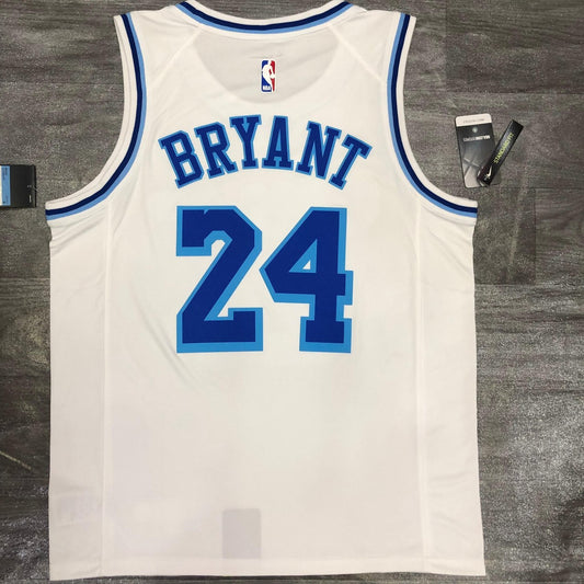 Los Angeles Lakers Kobe #24 BRYANT White Retro Latin NBA Jersey