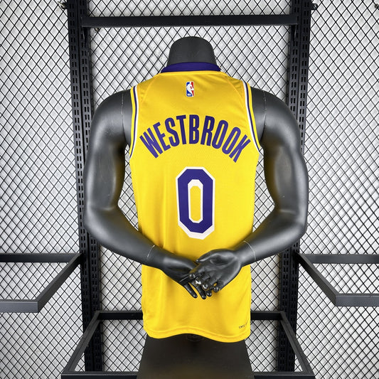 Los Angeles Lakers Yellow #0 WESTBROOK NBA Season Jerseys 2023