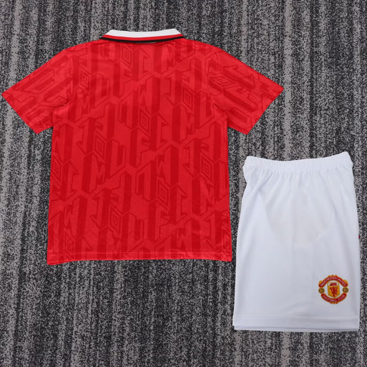 Retro Manchester United Home Kids Football Jersey 1992/1994