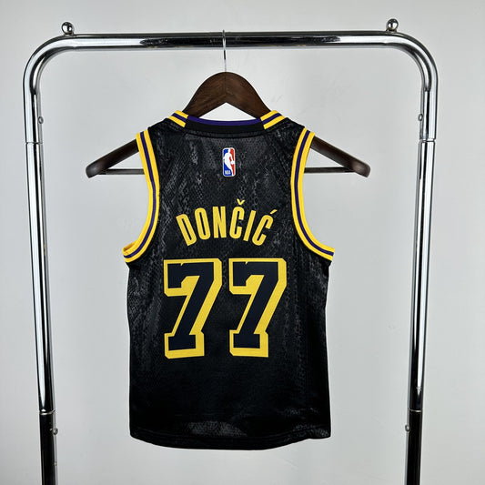 Los Angeles Lakers Kids Snake's Skin #77 DBNCIC NBA Jerseys 2023