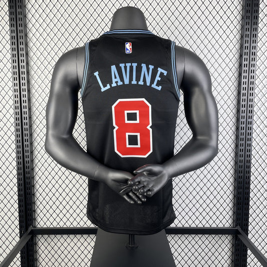 Retro Chicago Bulls City Edition Black #8 LIVINE NBA Season Jerseys 2019