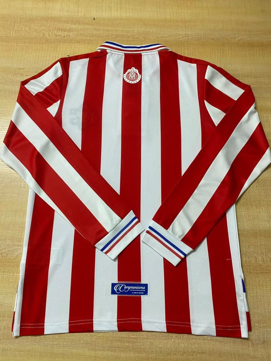 Retro Chivas 110 Year Home Long Sleeve Football Jersey 2017/2018