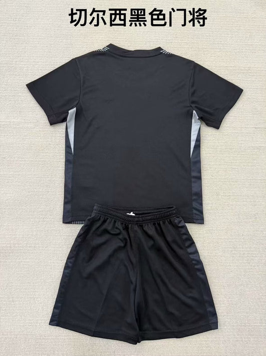 Chelsea Goalkeeper Black Kids Football Jersey 2025/2026