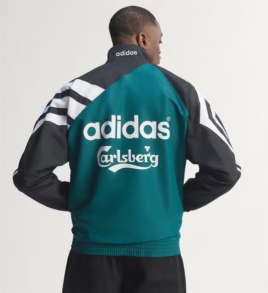 Retro Liverpool Windbreaker Green Football Jersey 1995/1996